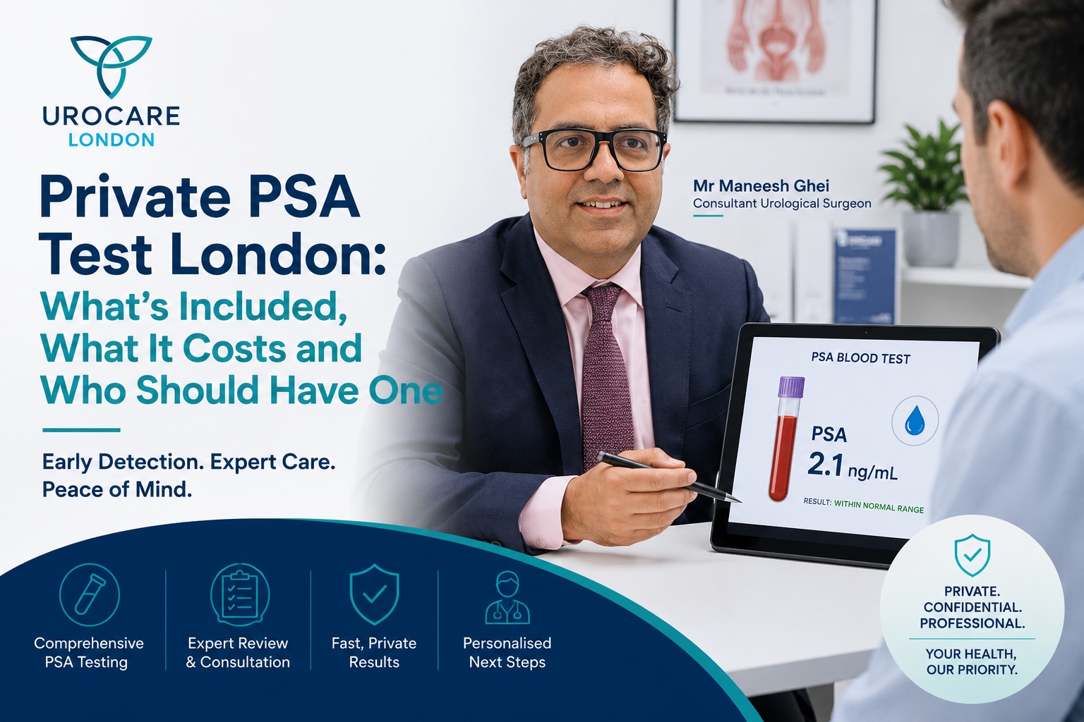 private prostate test - Mr Maneesh Ghei consultant urologist London
