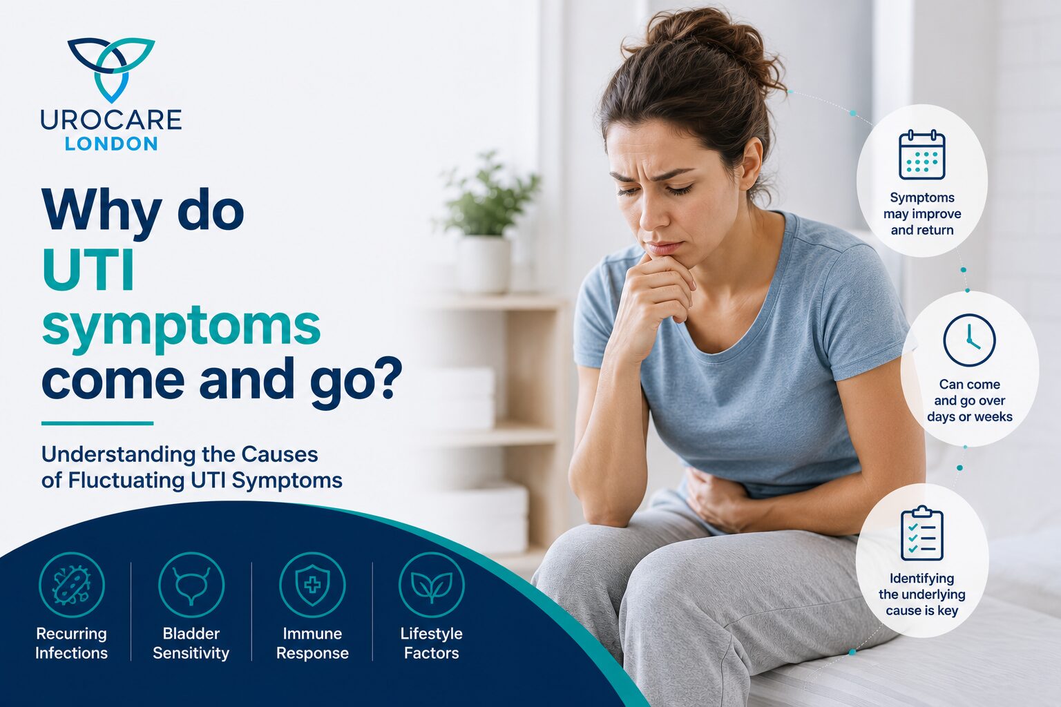 Why do UTI symptoms come and go -- Mr Maneesh Ghei consultant urologist London